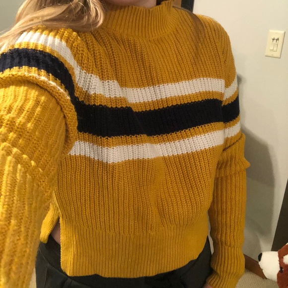 Lottie Moss PacSun High Neck Sweater Yellow XS - Picture 3 of 9
